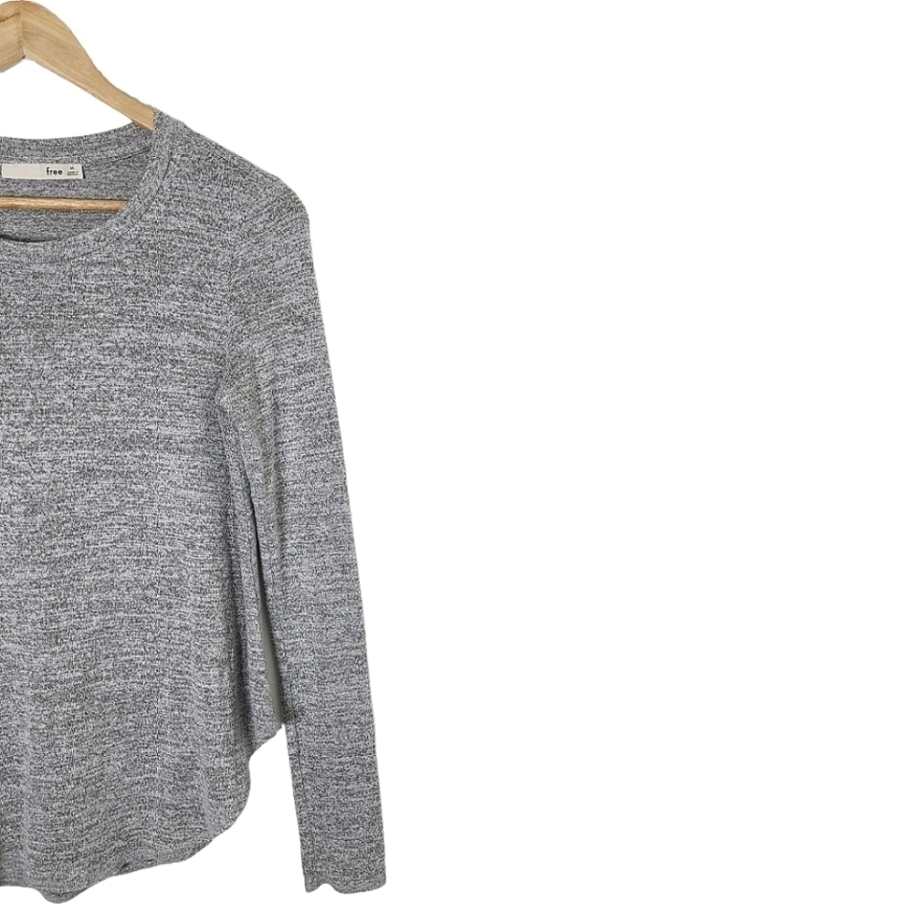 Aritzia Wilfred Free Diapason Gray Long Sleeve Tee Women's Size M - Picture 6 of 14